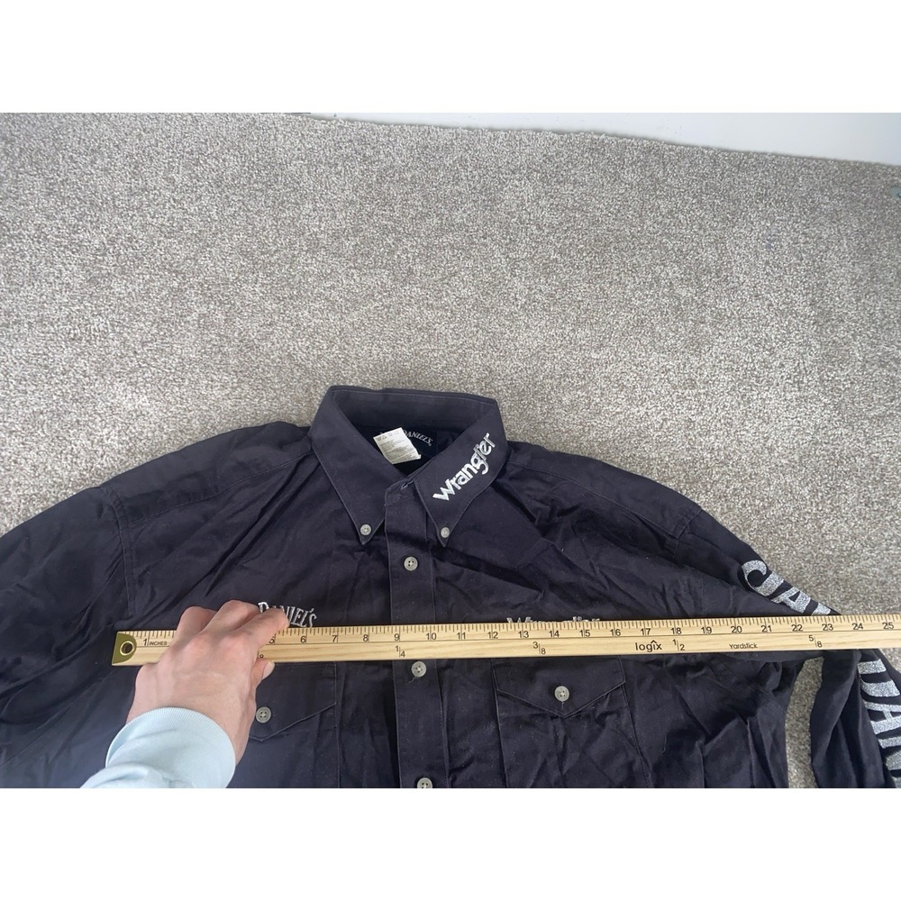 Wrangler X Jack Daniels Collab Black Old No. 7  Button Down Shirt Mens L Western - Picture 6 of 8